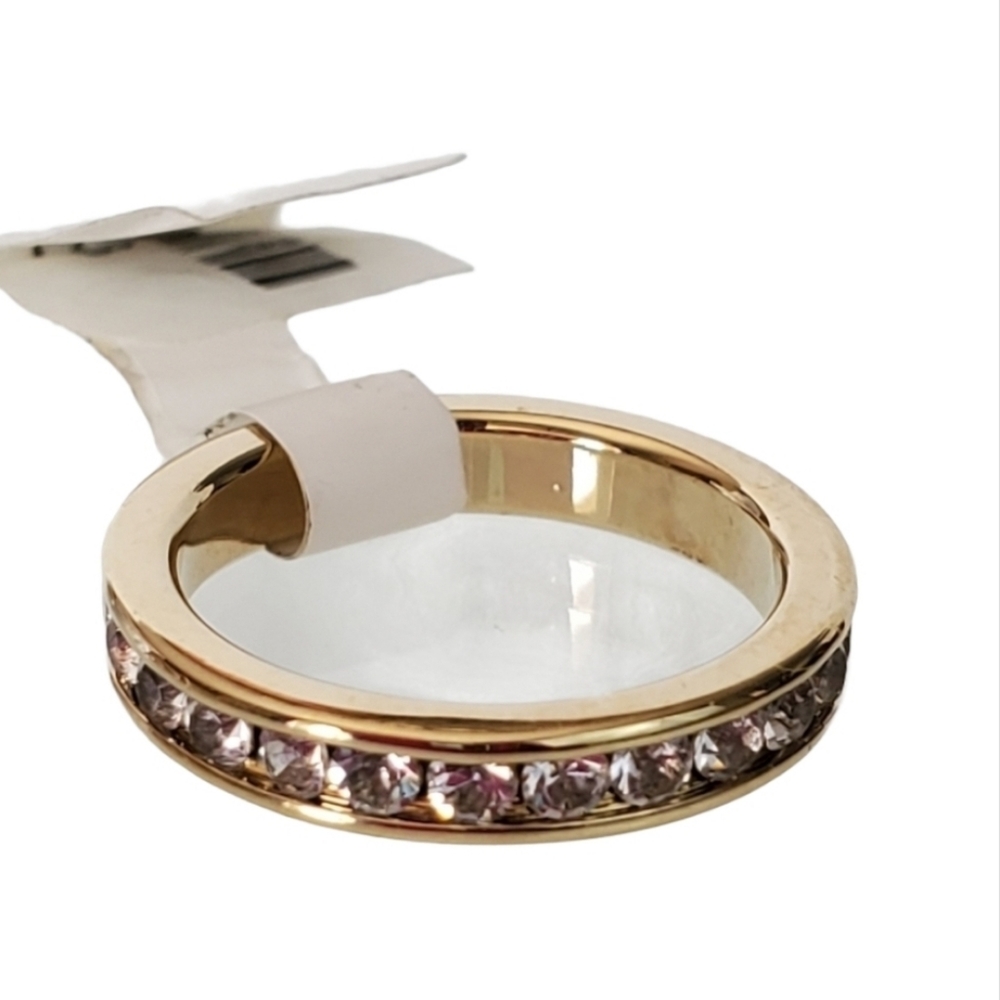 Thin stackable band Cubic Zirconia infinity rings size 4 10 12 *